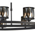 Keene 8 Light Oval G9 Telescopic Light Sand Black / Smoked Crystal Shade-7