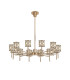 Keene 91.8cm 12 Light G9 Telescopic Light French Gold / Clear Crystal Shade-1