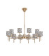 Keene 91.8cm 12 Light G9 Telescopic Light French Gold / Clear Crystal Shade-4