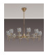 Keene 91.8cm 12 Light G9 Telescopic Light French Gold / Clear Crystal Shade-10