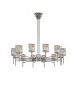 Keene 91.8cm 12 Light G9 Telescopic/Semi Flush Polished Chrome / Clear Crystal Shade-1