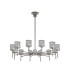 Keene 91.8cm 12 Light G9 Telescopic/Semi Flush Polished Chrome / Clear Crystal Shade-4