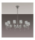 Keene 91.8cm 12 Light G9 Telescopic/Semi Flush Polished Chrome / Clear Crystal Shade-10