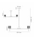 Keene 91.8cm 12 Light G9 Telescopic Light Satin Black / Smoke Crystal Shade-2