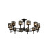 Keene 91.8cm 12 Light G9 Telescopic Light Satin Black / Smoke Crystal Shade-5