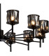 Keene 91.8cm 12 Light G9 Telescopic Light Satin Black / Smoke Crystal Shade-6