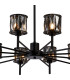 Keene 91.8cm 12 Light G9 Telescopic Light Satin Black / Smoke Crystal Shade-8