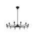 Keene 91.8cm 12 Light G9 Telescopic Light Satin Black / Smoke Crystal Shade-11