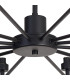 Keene 91.8cm 12 Light G9 Telescopic Light Satin Black / Smoke Crystal Shade-13