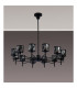 Keene 91.8cm 12 Light G9 Telescopic Light Satin Black / Smoke Crystal Shade-16