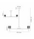 Keene 91.8cm 12 Light G9 Telescopic/Semi Flush Sand Black / Clear Crystal Shade-2