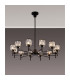 Keene 91.8cm 12 Light G9 Telescopic/Semi Flush Sand Black / Clear Crystal Shade-3