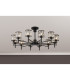 Keene 91.8cm 12 Light G9 Telescopic/Semi Flush Sand Black / Clear Crystal Shade-16