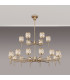 Keene 111.8cm 20 Light G9 2-Tier Light French Gold / Clear Crystal Shade Item Weight: 19.7kg-3