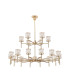 Keene 111.8cm 20 Light G9 2-Tier Light French Gold / Clear Crystal Shade Item Weight: 19.7kg-4