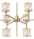 Keene 111.8cm 20 Light G9 2-Tier Light French Gold / Clear Crystal Shade Item Weight: 19.7kg-6