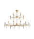 Keene 111.8cm 20 Light G9 2-Tier Light French Gold / Clear Crystal Shade Item Weight: 19.7kg-10