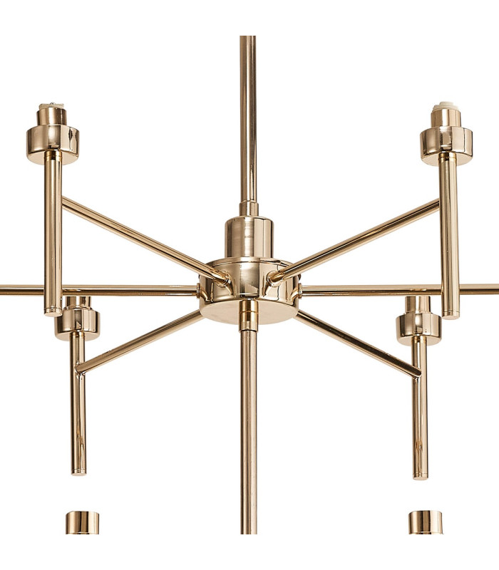 Keene 111.8cm 20 Light G9 2-Tier Light French Gold / Clear Crystal Shade Item Weight: 19.7kg-12