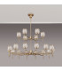 Keene 111.8cm 20 Light G9 2-Tier Light French Gold / Clear Crystal Shade Item Weight: 19.7kg-15