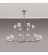 Keene 111.8cm 20 Light G9 2-Tier Light Polished Chrome / Clear Crystal Shade Item Weight: 19.7kg-3