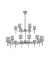 Keene 111.8cm 20 Light G9 2-Tier Light Polished Chrome / Clear Crystal Shade Item Weight: 19.7kg-4
