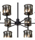 Keene 111.8cm 20 Light G9 2-Tier Light Satin Black / Smoke Crystal Shade Item Weight: 19.4kg-6