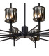 Keene 111.8cm 20 Light G9 2-Tier Light Satin Black / Smoke Crystal Shade Item Weight: 19.4kg-7