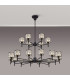 Keene 111.8cm 20 Light G9 2-Tier Light Sand Black / Clear Crystal Shade Item Weight: 19.42kg-3