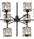 Keene 111.8cm 20 Light G9 2-Tier Light Sand Black / Clear Crystal Shade Item Weight: 19.42kg-6