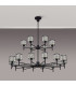 Keene 111.8cm 20 Light G9 2-Tier Light Sand Black / Clear Crystal Shade Item Weight: 19.42kg-15