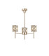 Keene 45.5cm 3 Light G9 Telescopic/Semi Flush French Gold / Clear Crystal Shade-1