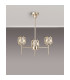 Keene 45.5cm 3 Light G9 Telescopic/Semi Flush French Gold / Clear Crystal Shade-3