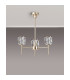 Keene 45.5cm 3 Light G9 Telescopic/Semi Flush French Gold / Clear Crystal Shade-10