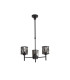 Keene 45.5cm 3 Light G9 Telescopic Light Satin Black / Smoke Crystal Shade-4