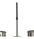 Keene 45.5cm 3 Light G9 Telescopic Light Satin Black / Smoke Crystal Shade-6
