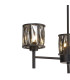 Keene 45.5cm 3 Light G9 Telescopic Light Satin Black / Smoke Crystal Shade-9