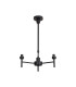 Keene 45.5cm 3 Light G9 Telescopic Light Satin Black / Smoke Crystal Shade-10