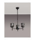 Keene 45.5cm 3 Light G9 Telescopic Light Satin Black / Smoke Crystal Shade-15
