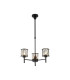 Keene 45.5cm 3 Light G9 Telescopic/Semi Flush Sand Black / Clear Crystal Shade-1