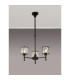 Keene 45.5cm 3 Light G9 Telescopic/Semi Flush Sand Black / Clear Crystal Shade-3