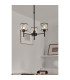 Keene 45.5cm 3 Light G9 Telescopic/Semi Flush Sand Black / Clear Crystal Shade-4
