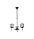 Keene 45.5cm 3 Light G9 Telescopic/Semi Flush Sand Black / Clear Crystal Shade-5
