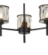 Keene 45.5cm 3 Light G9 Telescopic/Semi Flush Sand Black / Clear Crystal Shade-8