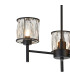 Keene 45.5cm 3 Light G9 Telescopic/Semi Flush Sand Black / Clear Crystal Shade-10