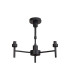 Keene 45.5cm 3 Light G9 Telescopic/Semi Flush Sand Black / Clear Crystal Shade-12