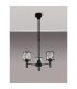 Keene 45.5cm 3 Light G9 Telescopic/Semi Flush Sand Black / Clear Crystal Shade-16
