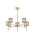 Keene 55.5cm 5 Light G9 Telescopic/Semi Flush French Gold / Clear Crystal Shade-1