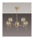 Keene 55.5cm 5 Light G9 Telescopic/Semi Flush French Gold / Clear Crystal Shade-3