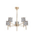 Keene 55.5cm 5 Light G9 Telescopic/Semi Flush French Gold / Clear Crystal Shade-4
