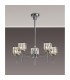 Keene 55.5cm 5 Light G9 Telescopic/Semi Flush Polished Chrome / Clear Crystal Shade-3